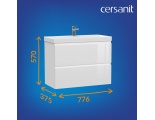 Тумба под раковину Cersanit для MODUO SLIM 80, белая (SB-SZ-MOD-MO80Sl/Wh)