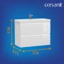 Тумба под раковину Cersanit для MODUO SLIM 80, белая (SB-SZ-MOD-MO80Sl/Wh)