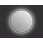 Зеркало Cersanit Eclipse smart 80x80 с подсветкой в черной рамке круглое