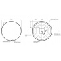 Зеркало Cersanit Eclipse smart 80x80 с подсветкой в черной рамке круглое