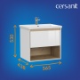 Тумба под раковину Cersanit  LOUNA для COMO 60, подвесная, белая (SP-SZ-LOU-CO60/Wh)