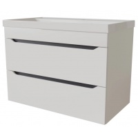 Тумба для ванной Mixline Лайн-80 белая, подвесная, ПВХ, под раковину Sanita Lux Fest-60