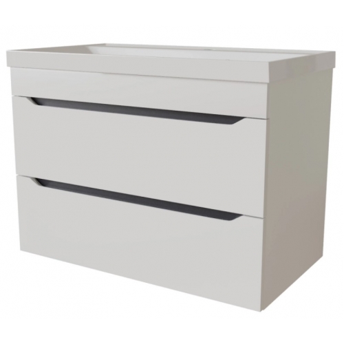 Тумба для ванной Mixline Лайн-80 белая, подвесная, ПВХ, под раковину Sanita Lux Fest-60 купить в интернет магазине Санрай73