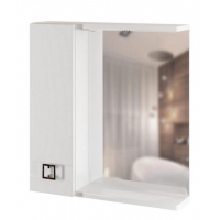 Зеркало-шкаф Mixline Квадро-65, левый с подсветкой