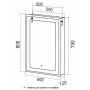 Зеркальный шкаф Mixline Минио 600*800 (ШВ) правый, сенсорный выкл, светодиодная подсветка