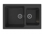 Мойка для кухни Mixline ML-GMS13 (308), 775*505*200 мм, две чаши, черная