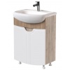 Тумба для ванной Mixline Крокус-60 белый-дуб кантри под умывальник Арго-60