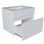 Тумба для ванной Mixline Брикс 60 белая, ПВХ, подвесная, под раковину Sanita Luxe Breeze 60