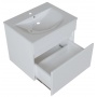 Тумба для ванной Mixline Брикс 60 белая, ПВХ, подвесная, под раковину Sanita Luxe Breeze 60