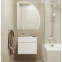 Тумба для ванной Mixline Брикс 60 белая, ПВХ, подвесная, под раковину Sanita Luxe Breeze 60