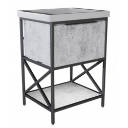 Тумба для ванной Mixline Бруклин 60 бетон, напольная, под умывальник Sanita Luxe Fest 60 Лофт