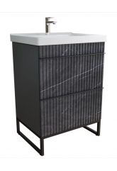 Тумба для ванной Mixline Окленд 60 Графит Мрамор под умывальник Dreja Грэйс-60