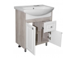 Комплект Тумба Mixline Версаль 65 Белое дерево напольная с раковиной Sanita Lux Best 65