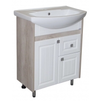 Комплект Тумба Mixline Версаль 65 Белое дерево напольная с раковиной Sanita Lux Best 65