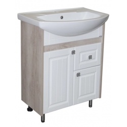 Комплект Тумба Mixline Версаль 65 Белое дерево напольная с раковиной Sanita Lux Best 65