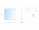 Зеркало Mixline Стив 700*680 сенсорный выключатель, светодиодная подсветка