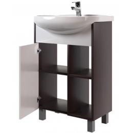 Тумба Mixline Боско-65 белая/венге под умывальник Best-65