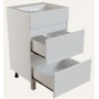 Тумба для ванной Mixline Брикс 50 белая, ПВХ, напольная, под раковину Sanita Luxe Breeze 50