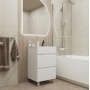 Тумба для ванной Mixline Брикс 50 белая, ПВХ, напольная, под раковину Sanita Luxe Breeze 50
