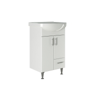 Комплект тумба Mixline Веста 52 Белая с раковиной Альфана 52