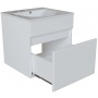 Тумба для ванной Mixline Брикс 50 белая, ПВХ, подвесная, под раковину Sanita Luxe Breeze 50