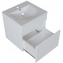 Тумба для ванной Mixline Брикс 50 белая, ПВХ, подвесная, под раковину Sanita Luxe Breeze 50