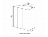 Шкаф навесной Mixline Неаполь-75 белый без подсветки