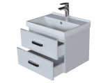 Тумба для ванной Mixline Стив-60 подвесная, белая, 2-ящика, под умывальник Fest-60