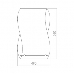 Зеркало Mixline Соблазн 440*680 (ШВ) с полкой