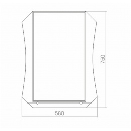 Зеркало Mixline Тоскана 580*750 (ШВ) с полкой