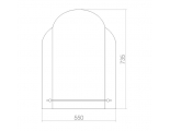 Зеркало Mixline Прохлада 550*735 (ШВ) с полкой