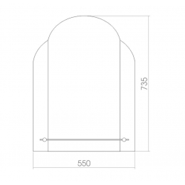 Зеркало Mixline Прохлада 550*735 (ШВ) с полкой