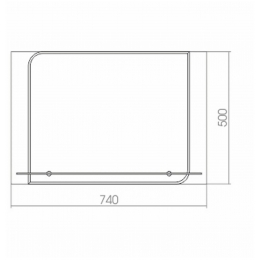 Зеркало Mixline Венеция 740*500 (ШВ) с полкой