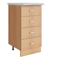 Кухонный рабочий стол 40 ольха, ЛДСП 4 ящика