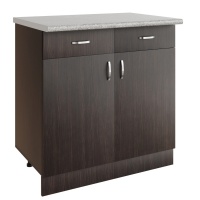 Кухонный рабочий стол 80 венге, ЛДСП, 2 ящика