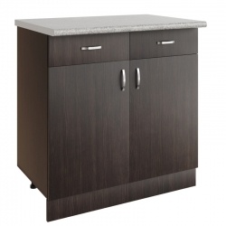 Кухонный рабочий стол 80 венге, ЛДСП, 2 ящика