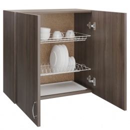 Кухонный шкаф для посуды 60 шимо темный, ЛДСП