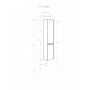 Шкаф - колонна Aquaton Лондри белый 1A236203LH010