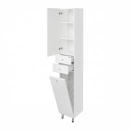 Шкаф - колонна Aquaton Минима М с бельевой корзиной левая белый 1A132303MN01L