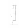 Шкаф - колонна Aquaton Рико белый, ясень фабрик 1A216603RIB90