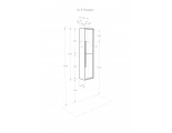 Шкаф - колонна Aquaton Ривьера белый матовый 1A239203RVX20