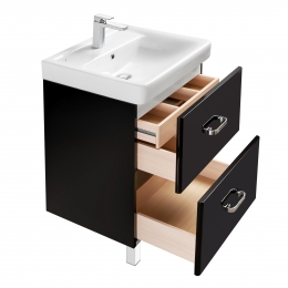 Тумба АКВАТОН Америна 60Н под умывальник Тигода 60, черная