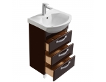 Тумба АКВАТОН Ария 80Н темно-коричневый под умывальник Смайл 80