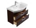 Тумба АКВАТОН Ария 80М темно-коричневый под умывальник Смайл 80