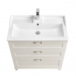 Тумба АКВАТОН Леон 80 Н дуб белый, под раковину Фабиа 80