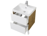 Тумба Акватон Сканди 55 Белый/Дуб Рустикальный под раковину  Адриана 55