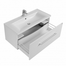 Тумба АКВАТОН Мадрид 100 М белый, под раковину Премьер 100