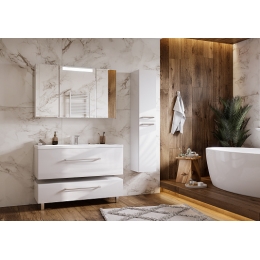 Тумба АКВАТОН Мадрид 120 М белый, под раковину Премьер 120