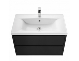 Тумба АКВАТОН Римини 80 чёрный, под раковину Премьер М 80