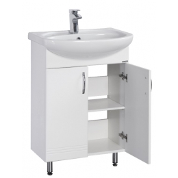 Комплект Тумба Онда 60 напольная с умывальником Грация 60, белый